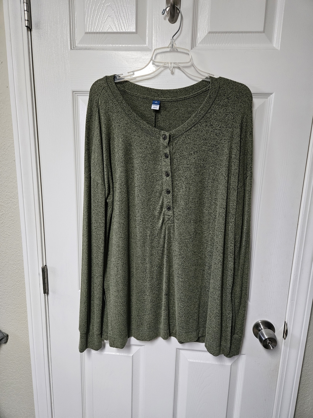 Old Navy Olive Green Long Sleeve Henley Top
